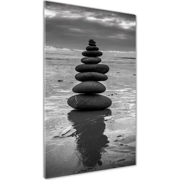 Obraz Vertikální Fotoobraz na skle Kamení na pláži