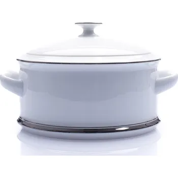 Sabina, polévková mísa. 2,50 l, platinový proužek, Leander