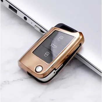 Autoklíč Obal na klíč Škoda Octavia III - zlatý