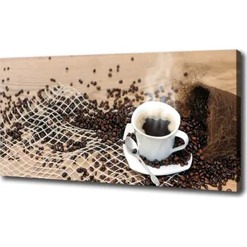 Obraz Foto obraz na plátně Káva a zrnka kávy