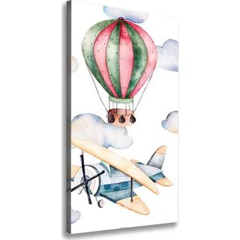 Obraz Vertikální Foto obraz na plátně Balóny a letadla