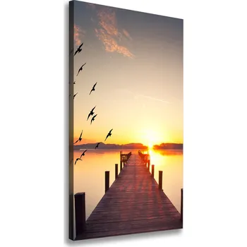 Obraz Vertikální Foto obraz na plátně Západ slunce molo
