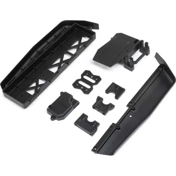 RC vybavení 1:8 TLR 8ight-X/E 2.0 4WD: Lože baterií, držák centrálního diferenciálu, lože serva