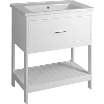 Koupelnový nábytek AQUALINE Koupelnová Skříňka ETIDE 71,5 cm, Závěsná/Stojící, Dvě Zásuvky Soft-Close, Dekor Bílá Matná, Kód ET725