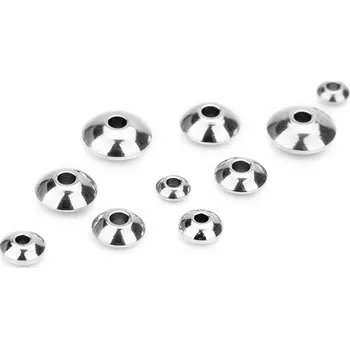 Dětské navlékací korálky Pro Háčkování Rondelka ocelová 6 x 2 mm