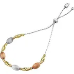 Dámský stříbrný náramek Elgiva s barevnými podélnými kuličkami MSS1682B3GP