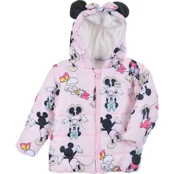 Dívčí bunda Teplá zimní bunda Disney Minnie Mouse - světle růžová Velikost: 86