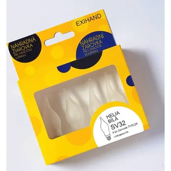 Blistr 4 žárovky Exihand Helia bílá 7V/0,2A