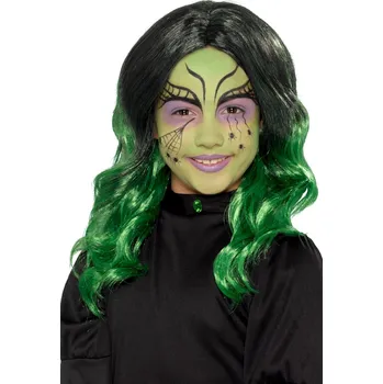 Karnevalová paruka Dětská paruka Čarodějnice zelená