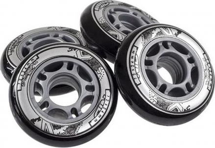 Kolečka 80x24mm pro In-line NILS EXTREME|Sada 4ks| BLACK