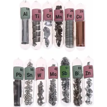 Vývojová deska Vzorky kovů ve skleněných ampulích - 13 kusů