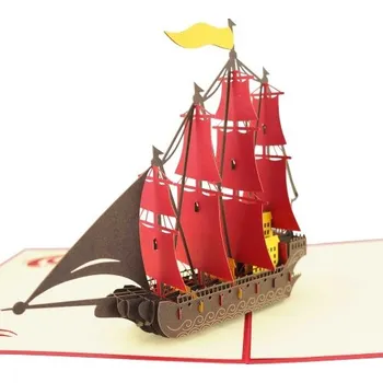 3D přání - Loď plachetnice