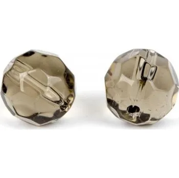 Korálek Korálky broušené/ohňovky - šedá kouřová > Ø12mm (250 gramů)