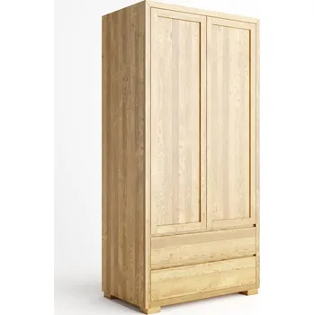 Šatní skříň Buková skříň NEW YORK Ebrus se šatní tyčí Barevné provedení: Dub světlý