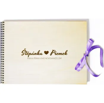Svatební dekorace Kniha přání a rad novomanželům se jmény - A4 - 30 listů + doprava zdarma