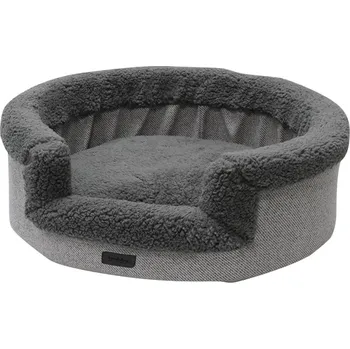 Pelíšek pro psa Pelech NOBBY Jasin oválný šedý 85x75x19cm
