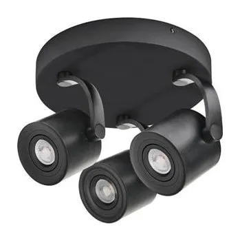 Stropní bodové přisazené svítidlo Azzardo Bross Arm 3 Round black AZ3505 GU10 3x35W IP20 černé