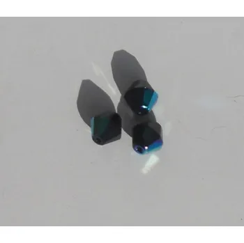 Korálek Korálky broušené/sluníčka - černá AB lesk > Ø6mm (30 kusů)