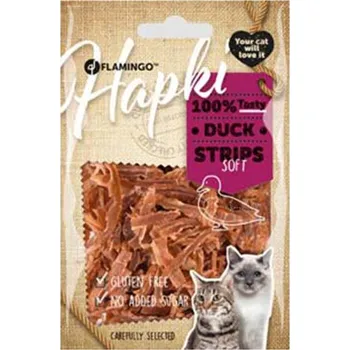 Pro kočku FLAMINGO Hapki Cat Duck Strips 50g