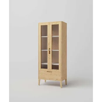 Komoda Vitrina z masivu RETRO Hast na nožičkách Barevné provedení: Dub tmavý