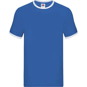 Fruit of the Loom Pánské triko 61-168-0 Royal Blue-White 3XL