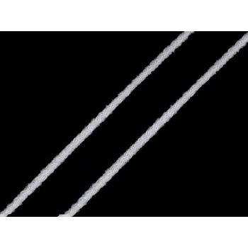 Textilní guma Kulatá pruženka - bílá Ø2mm (balení 5m)