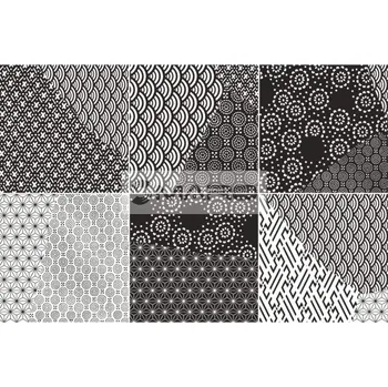 Obklad Ceramica Fioranese Kintsugi Obklad Japan Mix B&W 20,13 x 20,13 cm, rektifikovaný, lesklý, KTJX201