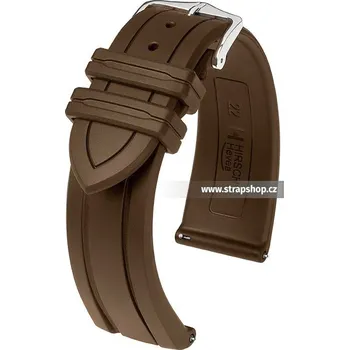 Řemínek na hodinky Řemínek k hodinkám HIRSCH Hevea hnědá (15) 22 mm pánský