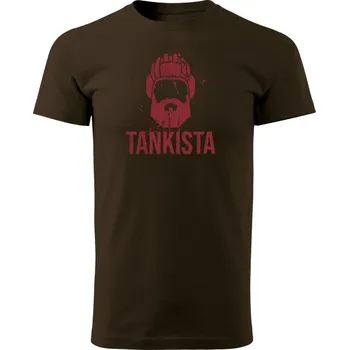 Pánské tričko Tričko Tankista (merch) - hnědá