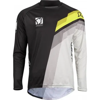 Moto oblečení YOKO Motokrosový dres VIILEE černo/bílo/žlutý XL (Vysoce prodyšný dres s extra ventilačními mřížkovými panely.)
