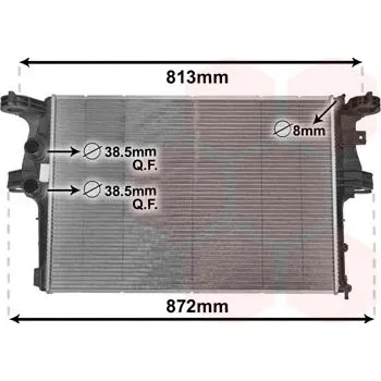 Motor automobilu Chladič, chlazení motoru VAN WEZEL 28002126