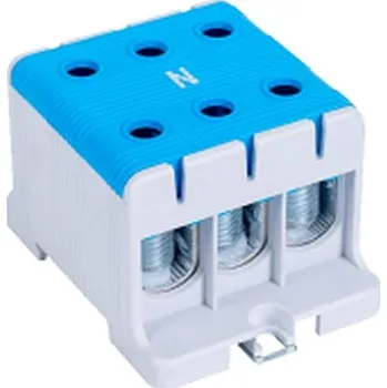 Tracon FLEAL-150/3K Rozvodná svorka, montáž na DINlištu a na povrch, modrá 35-150mm2, max. 1000VAC/1500VDC, max.320A (Tracon FLEAL-150/3K)