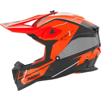Helma na motorku a Dětská motokrosová přilba NOX N632K RE-VOLT1 neon oranžová/černá lesklá velikost M - 51-52 cm (Helma na motorku pro děti )