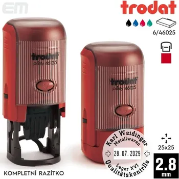 Razítko Razítko Trodat 46125 [25x25mm] s datem - kompletní razítko