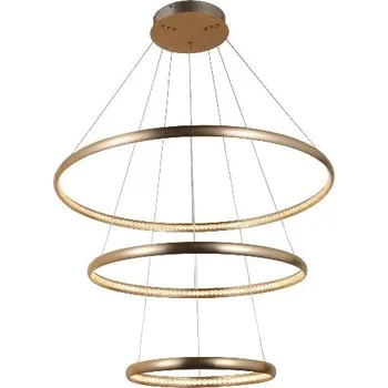 LED Závěsné svítidlo Azzardo BRIGHTON 3 GO AZ4429 55W 3300lm 3000K IP20 80cm zlaté