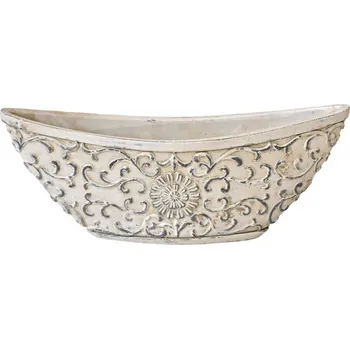 Květináč Cementový květináč Ornament 25x10x12 cm