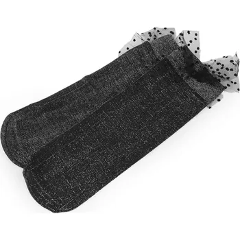 Dámské punčochy V&V Dámské ponožky s mašlí a lurexem