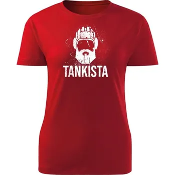 Dámské tričko Dámské tričko Tankista (merch) - červená