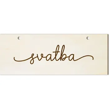 Svatební dekorace Svatební ukazatel psací k zavěšení - cedule