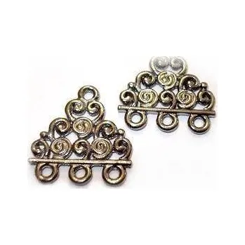 Korálek Koncovka - řadič - antracit 18x17mm (2 kusy)