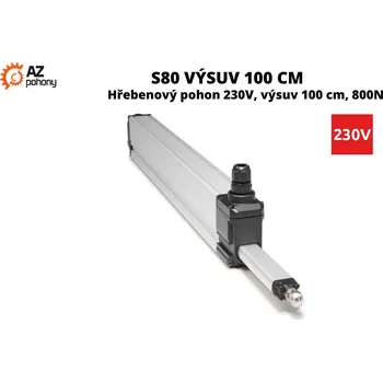 S80 výsuv 100 cm - Pohon hřebenový 230V, výsuv 100 cm, 800N
