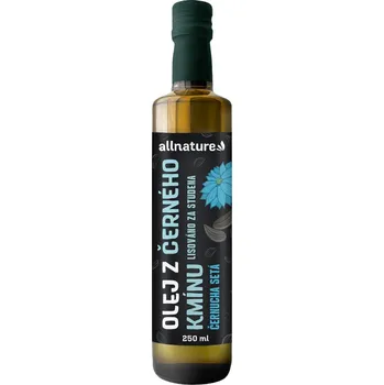 Rostlinný olej Allnature Olej z černého kmínu Bio 250 ml