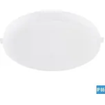 LED Stropní zápustný panel Luxera AGILO 63202 20W 1920lm 4000K IP65 17cm kulatý bílý