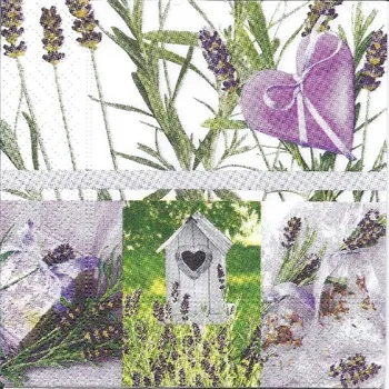 Papírový ubrousek Třívrstvý ubrousek na decoupage - levandule - mix