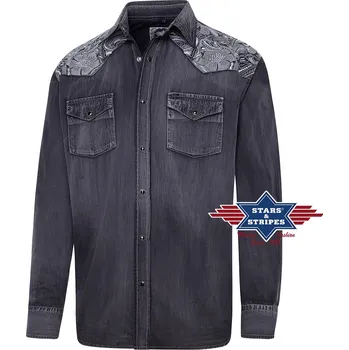 Pánská košile Stars & Stripes Pánská košile "FRED" Barva: Šedá, Velikost: M, Pohlaví: Muži