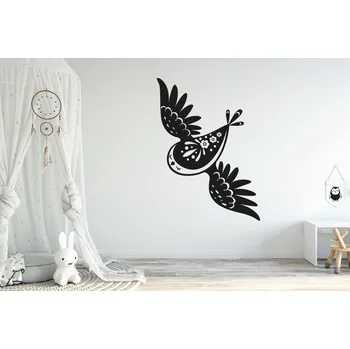 Samolepící dekorace Lepy.cz Samolepka na zeď Pták letící Velikost (šířka x výška): 40x55cm, Barevná varianta: Světle šedivá