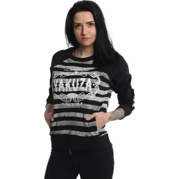 Pánská mikina Yakuza mikina ROSE CLAIM STRIPE GPB 20116 Black - L