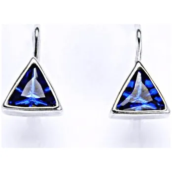 Náušnice Náušnice stříbrné na patent se spinelem NK 1038 S