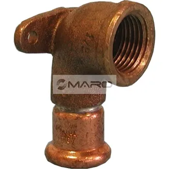 rozdělovač topení Sanha Koleno lisovací 90° na plyn nástěnné s vnitřním závitem i/UZ 11472-18x3/4, 18 x 3/4", 1114721834