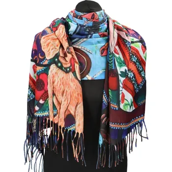 Šála Stylová dámská zimní šála Rova, slavné obrazy 12